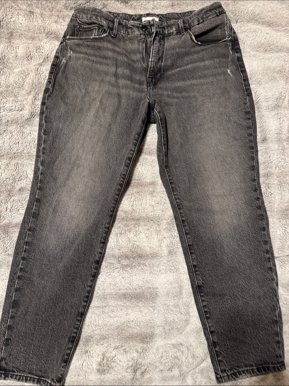 Good American Washed Black High-Rise Jeans